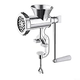 Handgekröpfter Fleischwolf, manueller Fleischwolf, 3 Mahlplatten, Wurstfüller für Zuhause,...