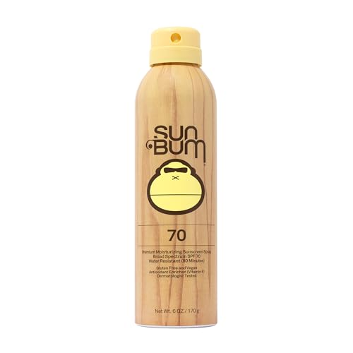 sun bum original spf 70 sunscreen body spray - broad spectrum moisturizing sunscreen with vitamin e - hawaii 104 act compliant made without octinoxate amp oxybenzone - 6 oz