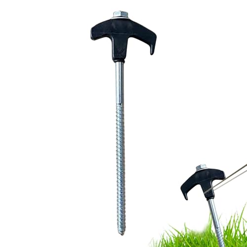 Tuxxjzm Piquetas robustas para tienda de campaña para atornillar, piquetas perforables con piquetas hexagonales, estacas de acero al carbono de 20 cm para una construcción segura de la tienda,