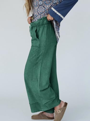 Gnveub Women's Dress Pants High Waist Casual Wide Leg Long Pants Casual Trousers with Pockets4