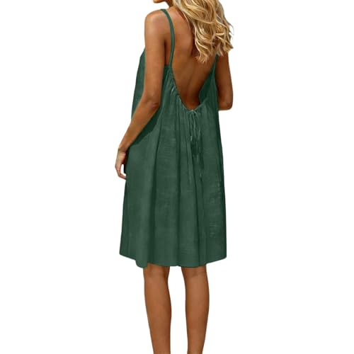 Robe décontractée sans manches dos nu pour femme la tenue de maison ample par excellence