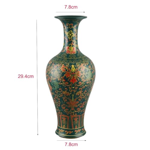 Vase émail vert malachite queue de poisson, bouteille florale de décoration intérieure - 3
