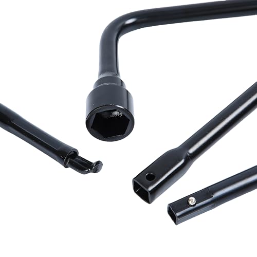 Image of Spare Tire Tool Kit with Spare Tire Jack Handle and Wheel Lug Wrench Compatible with 1999 to 2019 Silverado Tahoe Avalanche Suburban Sierra Yukon 2002-2018