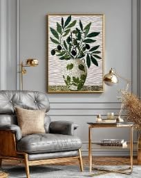 Estampes classiques de feuilles vertes Matisse sur fond blanc - 4