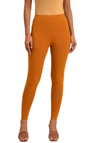 Image of W for Woman Women's Regular Fit High Rise Coral Cotton Jersey Tights