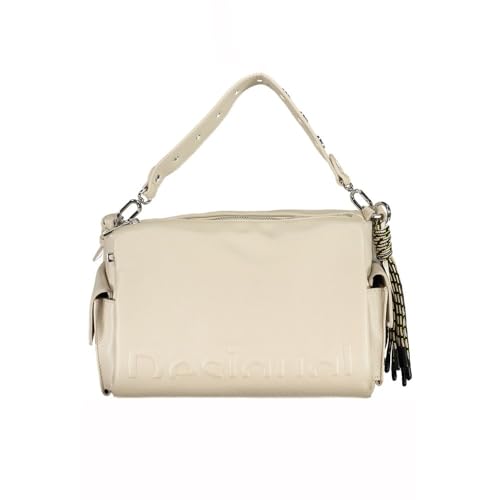 Image of Desigual Midsize Half-Logo Bag, White, One Size