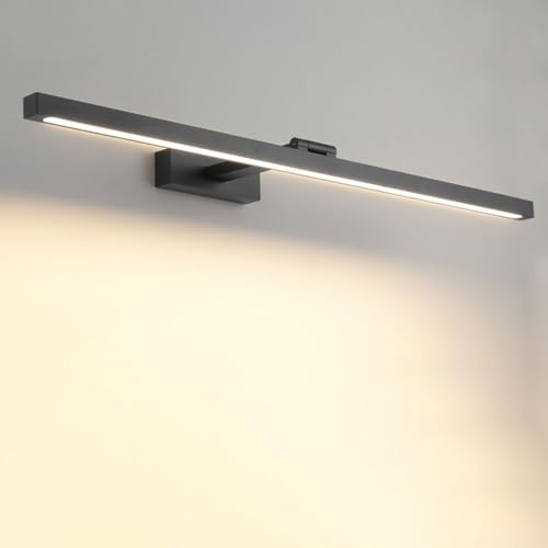 Lámpara LED de tocador sobre Espejo: diseño Lineal, con cableado, Ajustable, iluminación de Pared de Tira Larga para baños, Ideal para Pintar en galerías.