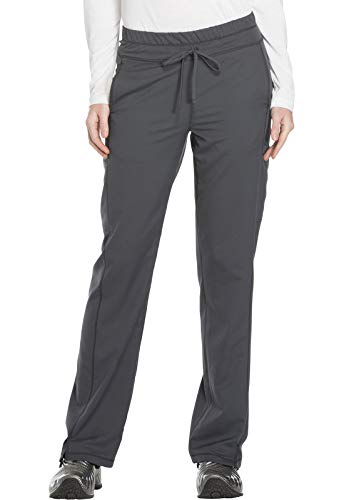 Dynamix Scrubs for Women, Drawstring Cargo Pants for Women DK130, M, Pewter