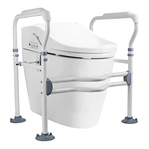 Winztsi Toilet Safety Rails, Bathroom Safety Frame For Elderly, Pregnant, Disabled, Adjustable Height #TOP5