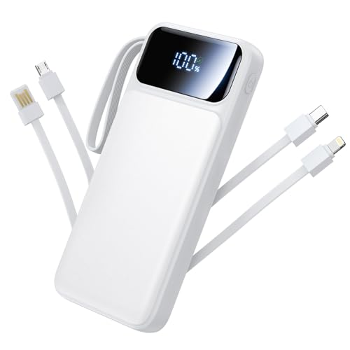 Power Bank 10000mAh 22.5W Fast Charging with Built-in Cable
