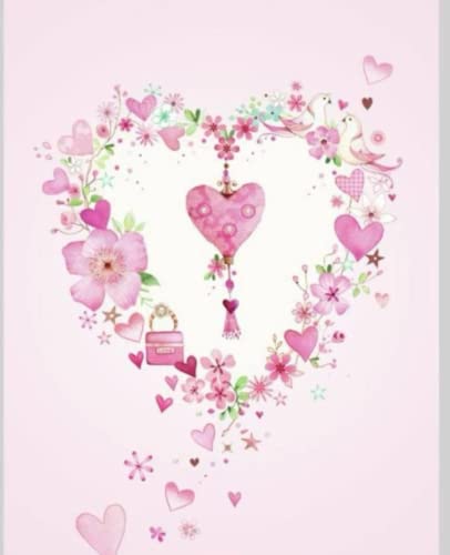 Pink heart notebook: composition notebook