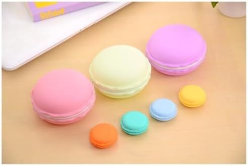 PRETYZOOM Mini Macaron Shape Jewelry Case for Rings and Beads, Pink image 5