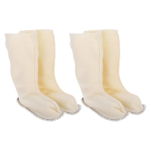 LALADEFIEE 2 Paires de Doublures Chaudes pour Bottes de Neige Homme Chaussettes Intérieures Amovibles en Tissu Doux Taille 42 Haute Accessoires Isolants Polyvalents pour Bottes de Pluie