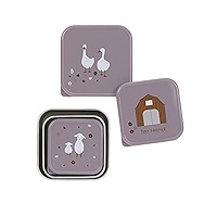 Set 3 Scatole Pranzo In Acciaio Inox Per Bambini - Design Frutta Allegro E Pratico