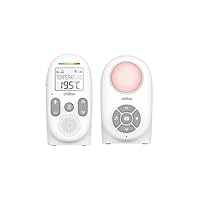 CHILLAX - CB260 Audio Baby Monitor - DECT - LCD Screen - VOX and Eco Modes - Temperature Sensor with Alert - Sound Indicators - 340m Range - Night Light & 5 Lullabies - 13hour Autonomy - Walkie-Talkie