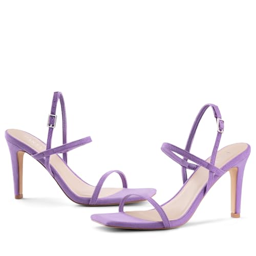 Image of Women's Strappy High Heeled Sandals Open Toe Ankle Strap heels Comfy Weddings Shoes
