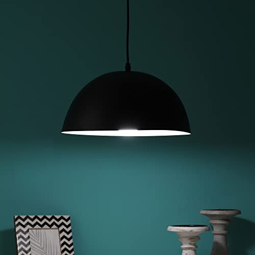 Image of ELIANTE -Modern Black Metal Single Hanging Light - | 3 Years Warranty | Free - LED LAMP
