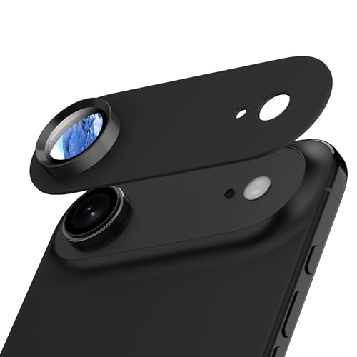 Wumigoo Camera Lens Protector for iPhone Air, Aluminum Alloy Sapphire Glass Camera Cover Screen, Anti-drop, Case Friendly-Black