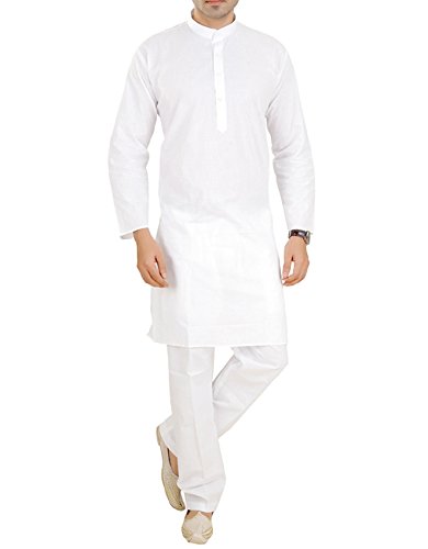 Royal Kurta Men's White Cotton Kurta Pyjama