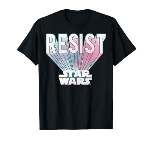T-shirt Star Wars Resist Galaxy Logo en coton noir col rond