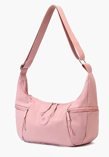 Image of WildHorn Nylon Shoulder Sling Bag for Women | Lightweight Crossbody Travel Bag with Multiple Zipper Pockets | Everyday Casual Handbag with Adjustable Strap (30 x 28 x 10 cm)