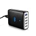 USB Charger Multi Port, JDB 40W 8A 5-Port Desktop USB Charging Station with Power IC Tech, Compatible iPhone Xs Max XR X 8 7 6 Plus, iPad Pro Air Mini, Galaxy S10 S9 S8 S7 Edge, Tablet and More
