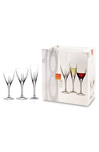 Rcr Fusion Servizio Calici, Vetro, Trasparente, Confezione Da 18 Pezzi