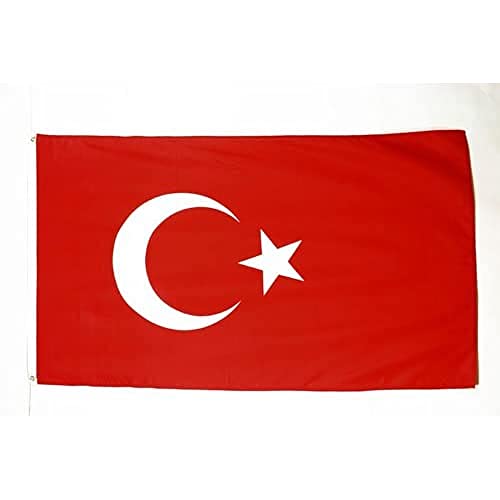Image of AZ FLAG - Turkey Flag - 3x5 Ft - 100D Polyester Turkish Banner with Two Metal Grommets - Fade Resistant - Vivid Colors - 3' x 5' Feet - 150x90 Cm
