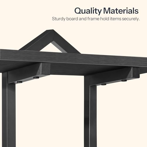 Image of HOOBRO Floating Shelves, 15 Inch Wall Shelf Set of 2, Wall Mounted Storage Shelves 2-Tier, Hanging Bathroom Shelves, for Living Room, Bedroom, Bathroom, Kitchen, Black BB13BJP201