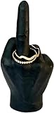 Fadaing Middle Finger Ring Holder, Middle Finger Ring Holder, Funny Middle Finger Statue Hand Gesture Table Sculpture, Hand Jewellery Stand, Jewellery Hand Jewellery Stand (1)