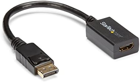 StarTech.com DisplayPort to HDMI Adapter - DP 1.2 to HDMI Video Converter 1080p - DP to HDMI Monitor/TV/Display Cable Adapter Dongle - Passive DP to HDMI Adapter - Latching DP Connector (DP2HDMI2)