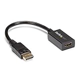 CONECTOR DISPLAYPORT CON PESTILLO: El dongle adaptador DP a HDMI cuenta con un conector DP con pestillo para evitar la desconexión accidental del puerto DP anfitrión ; Probado con cables HDMI en longitudes extendidas de hasta 10,6m