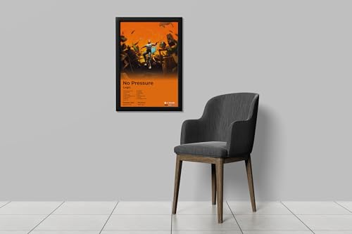 Image of BLINKART logic - No Pressure Wall Photo Frames | Wall Art for Bedroom, Living Room, Studio or Office | Album Cover Print with Spotify Song Link QR Code | Gift for Fans - 8x12 In