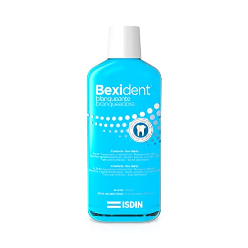 ISDIN Bexident Blanqueante Colutorio, Acción blanqueante y antimanchas, Uso diario, 1 x 500ml
