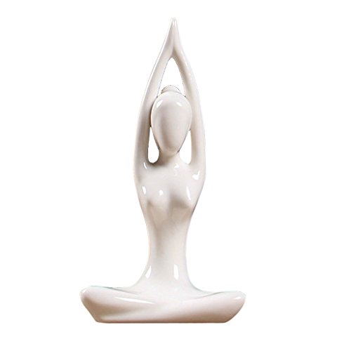 FLCPJGV Moderne Yoga Skulptur für Zuhause Weiß, Typ 1