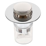 TOVINANNA Pop up Abflussstopper Waschbecken mit Kupferkern Langlebiger Anti verstopfungs siphonfilter Einfacher Reinigung Schnelles Abdichten Geeignet für Badezimmer Waschbecken