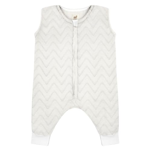 La Mejor Lista de Sacos para dormir los preferidos por los clientes. 48 Nap Baby Saquito para Dormir para bebés con Abertura para pies con Cierre Zig Zag Off-White 12-24 Meses