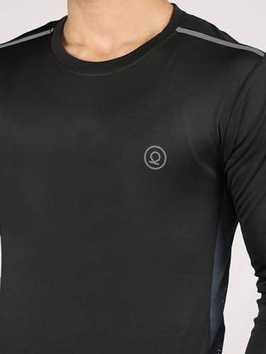 Image of CHKOKKO Gym T Shirts for Men Workout Solid Quick Dry Sports Men T-Shirts Breathable Lightweight Full Sleeve Regular Fit Round Neck Running Stylish Tshirt for man