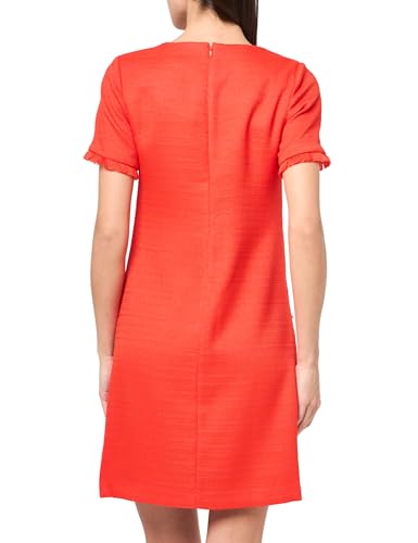 Image of Tommy Hilfiger Women's Pleated Trim Short Sleeve High Neck Shift Mini Dress