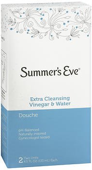 Summer's Eve Douche | Extra Cleansing Vinegar & Water | 2-4.5 Fluid Ounces Each | Pack of 5 | pH Balanced & Gynecologist Tested