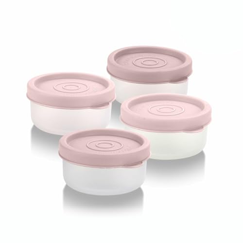 Image of Signoraware Nano BPA Free Plastic Containers Set (40mlx4 | Set of 4 | Pink)