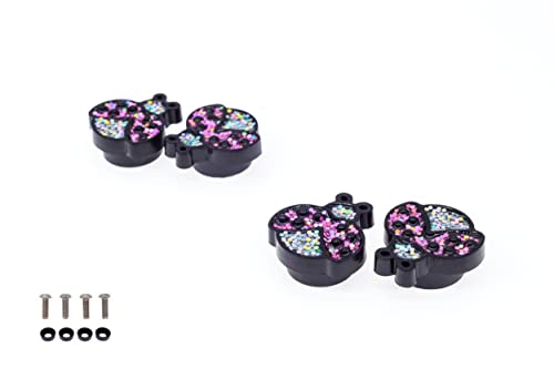 Image of Creathome Pink Ladybug Pattern Screw Cap, M5 Machine Screw, 4 Pack