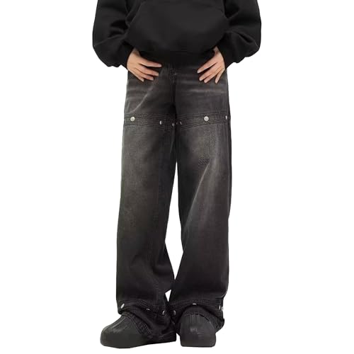 Y2k Baggy Jeans Men Loose Fit Hip Hop Streetwear Pants Vintage Skater Wide Leg Denim Trousers Grunge Style