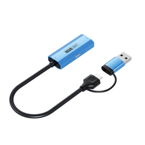 USB Video Capturing Card 4K30Hz and USB C Compatible PD100W for 1080P Streaming and Low Latency