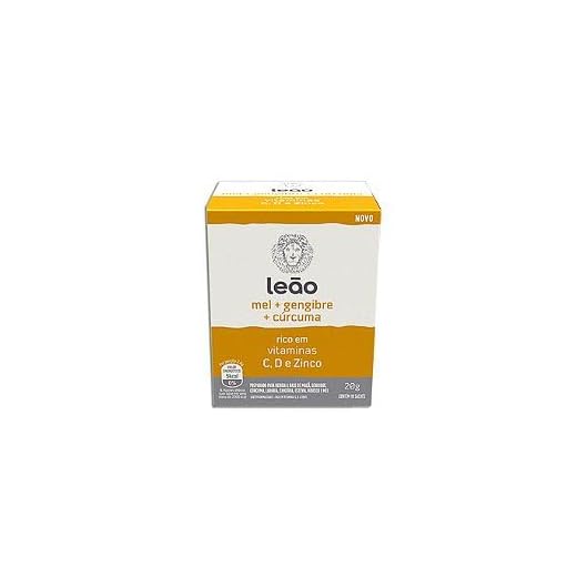 LEÃO CHÁ VITAMINICO MEL + GENGIBRE + CURCUMA 10SQ