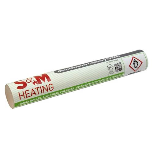 862304 – Cartucho deshollinador para estufas y cocinas | Limpia hollín, alquitrán y resinas; evita incrustaciones; no contaminante | Hecho en España, 120 gr