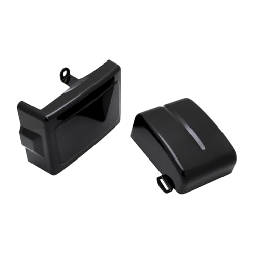 Motorcycle Left & Right Battery Fairing Covers Side Panel Oil Tank Cover For Harley Dyna Fat Bob, Super Glide, for Wide Glide, Switchback (2006-2017) Harley Dyna Street Bob (2006-2014)(Glossy Black）