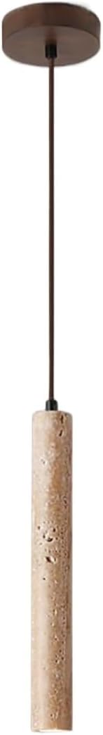 Natural Stcylinder Light,Mini Wabi Sabi Hanging Fixturet,Retro Hanging Light Fixture for Kitchen Island Living Room Bar(1 Light)/1 Light