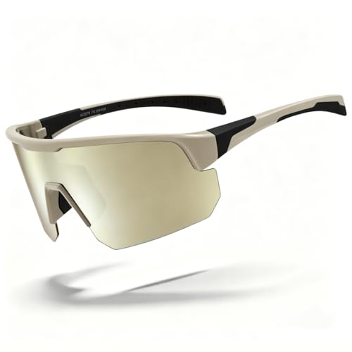 Image of BangLong Polarized Sports Sunglasses for Men Women UV400 Protection | TAC HD Lens, RX Insert Included, Lightweight Wrap-Around Design for Running Cycling Baseball Hiking