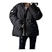 Produktbild SSLLM Damen Faux Wolle Mantel Dicker Baumwollmantel Steppjacke mit Kapuze Casual Lose Basic Parka Kurzmantel Elegant Warm Reißverschlussjacke Funktionsjacke Windjacke mit Taschen